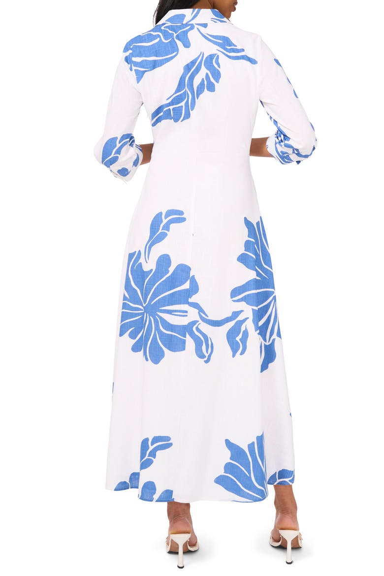 Floral Wrap Front Maxi Dress, Alternate, color, FEDERAL BLUE