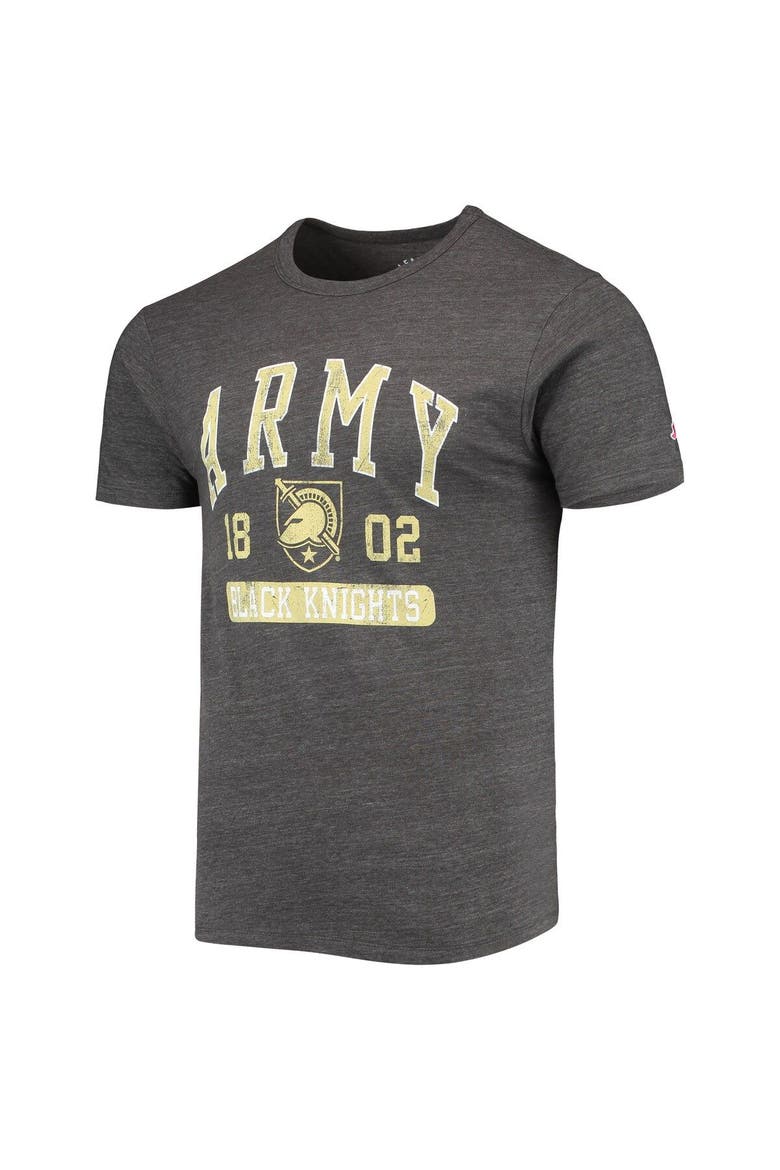 Men's League Collegiate Wear Heathered Charcoal Army Black Knights Volume Up Victory Falls Tri-Blend T-Shirt, Alternate, color, Heather Charcoal