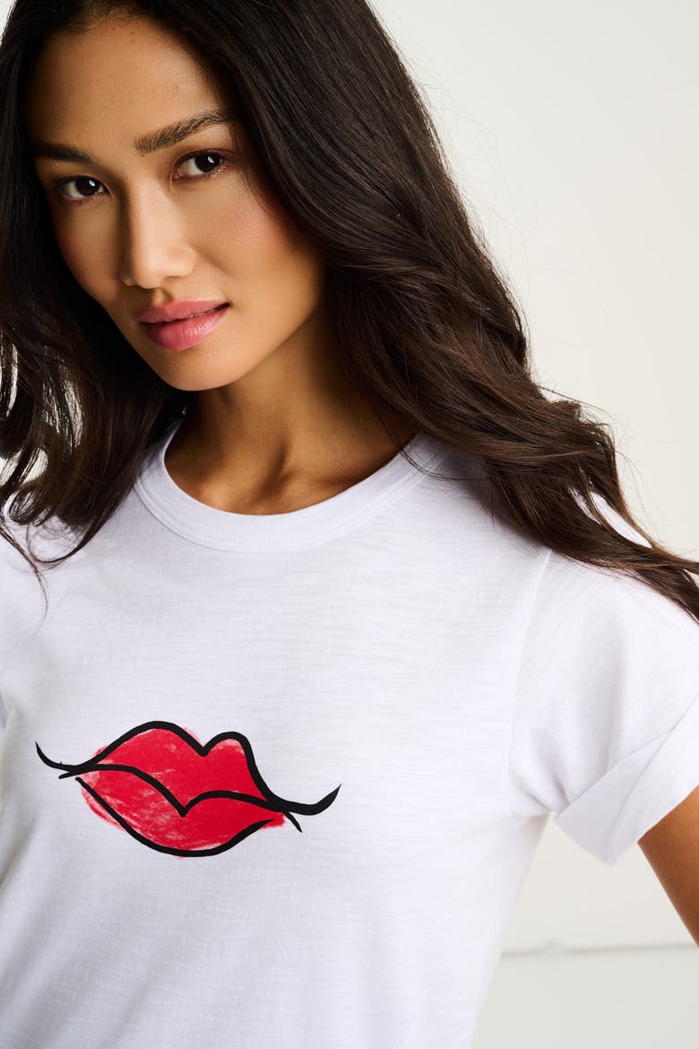 Kiss and Make Up Tee, Alternate, color, White