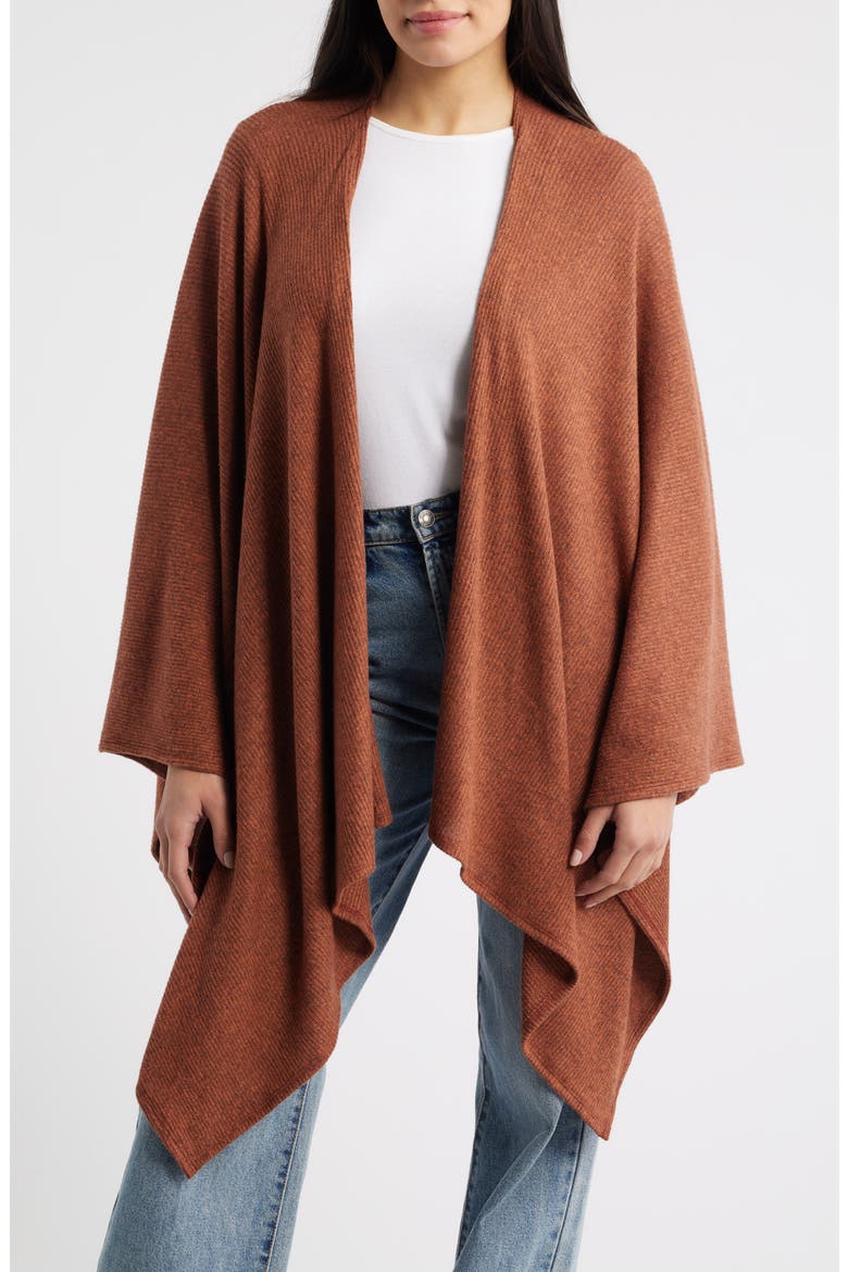 Rib Shawl, Main, color, RUST
