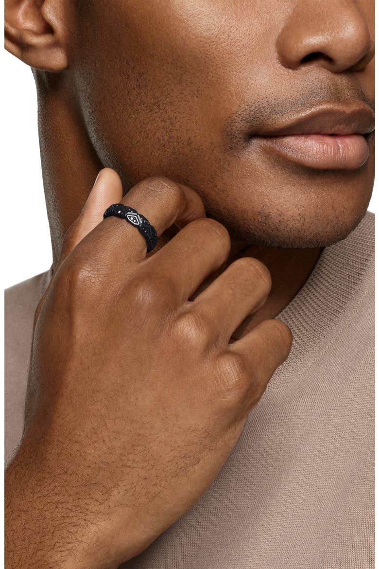 Men's Hex Band Ring, Alternate, color, BLACK DIAMOND
