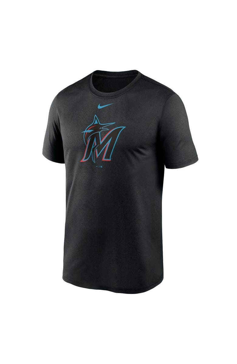Nike Men's Nike Black Miami Marlins New Legend Logo T-Shirt, Alternate, color, Black