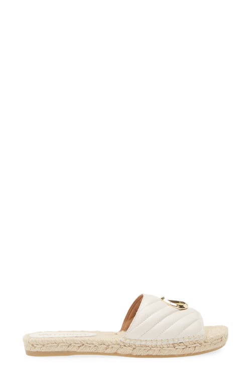 Valentino By Mario Valentino Clavel Espadrille Slide Sandal In Cream