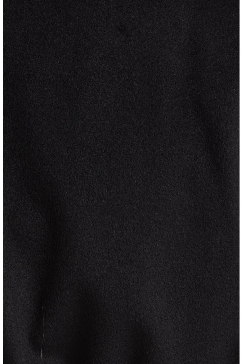 Fringe Wrap Coat, Alternate, color, BLACK