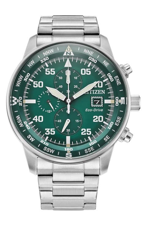 Men's Ferragamo1898 Sport Chronograph Leather Strap Watch, 44mm