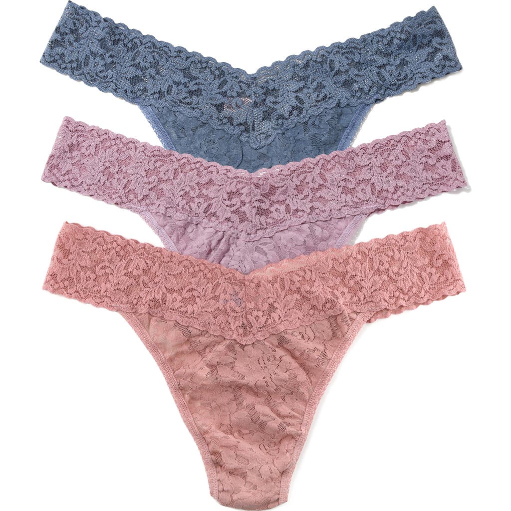 Hanky Panky Holiday Cracker Assorted 3-pack Original Rise Thongs In Multi