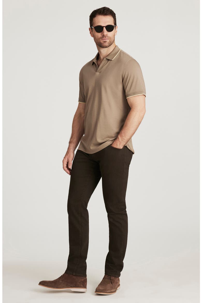 Riviera Tipped Pima Cotton Polo, Alternate, color, BRINDLE