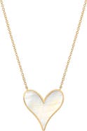 Roseate Love 18K Gold & Mother-of-Pearl 15mm Pendant Necklace