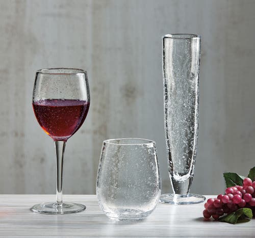 Tag Bubble Tall Wine Glass Clear Drinkware For Everyday Use In Transparent