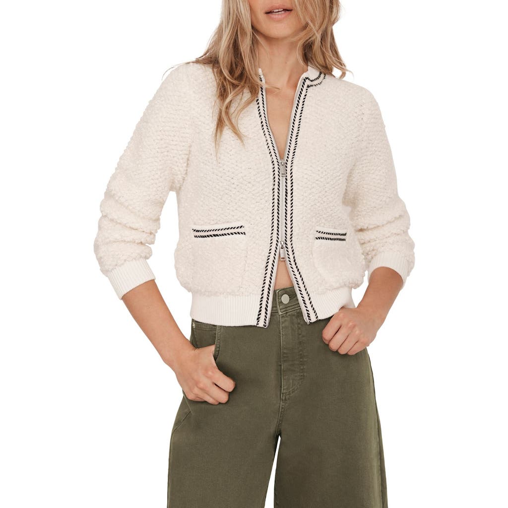 Mint Velvet Boucle Bomber Jacket In Neutral