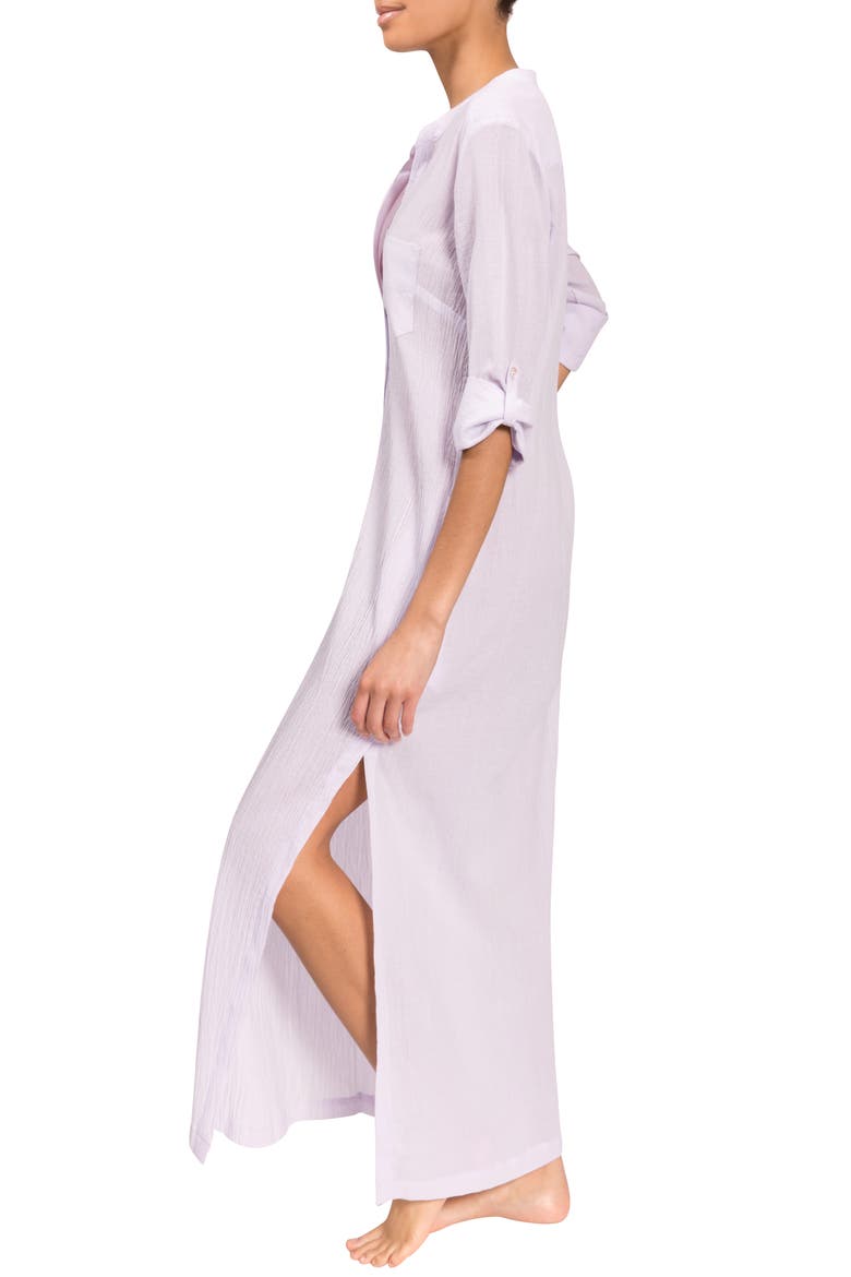 Plunge V-Neck Cotton Caftan, Alternate, color, LAVENDER