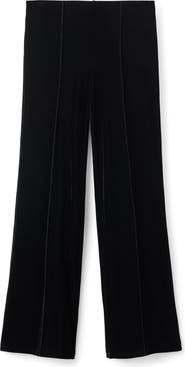 MANGO Mid Rise Velvet Pants