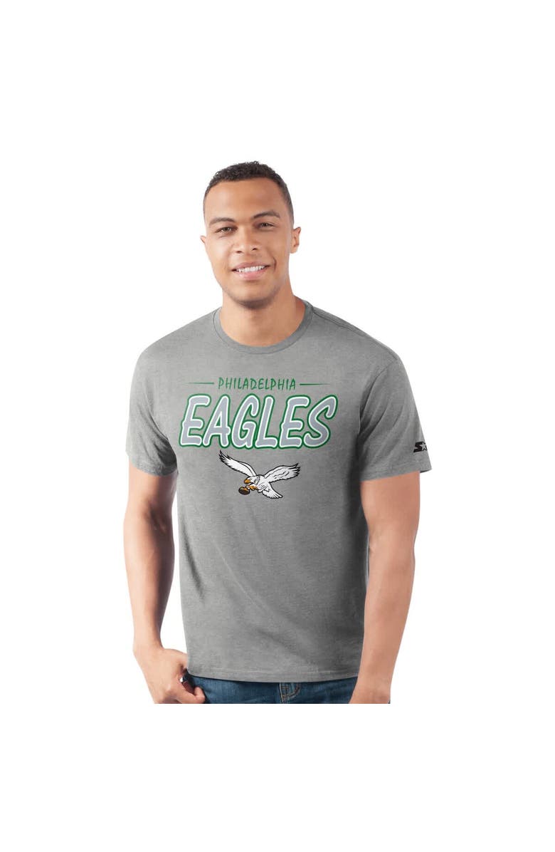 STARTER Men's Starter Heather Gray Philadelphia Eagles Prime Time T-Shirt, Main, color, Heather Gray