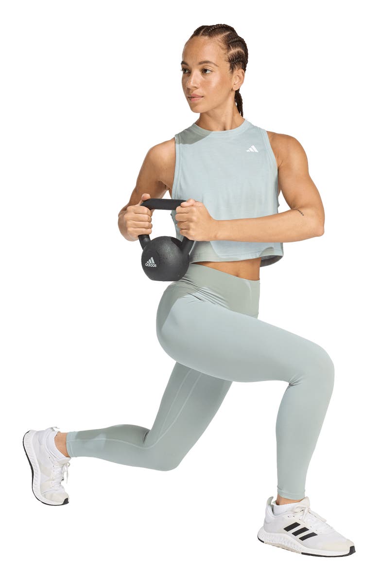 adidas CLIMACOOL Crop Tank Top, Alternate, color, Wonder Sage