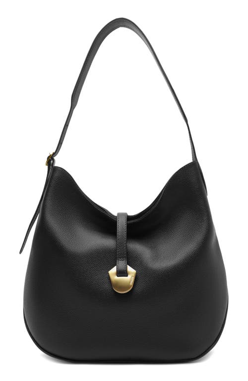 Arezzo Large Sabrina Leather Hobo Bag in Black at Nordstrom