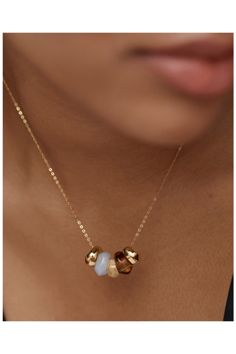 Antica Multistone Chain Necklace, Alternate, color, 18K GOLD VERMEIL