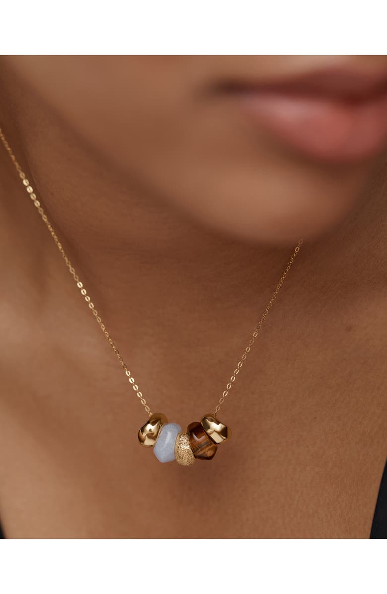 Monica Vinader Antica Multistone Chain Necklace, Alternate, color, 18K Gold Vermeil