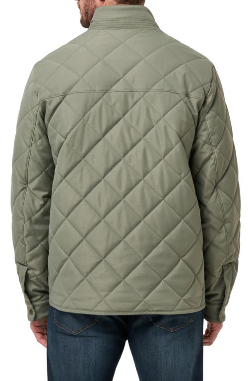 Travismathew Highlander Quilted Twill Jacket In Green