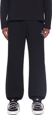 L/AB OFF-WHITE Diagonal Stripe Logo Cotton French Terry Joggers
