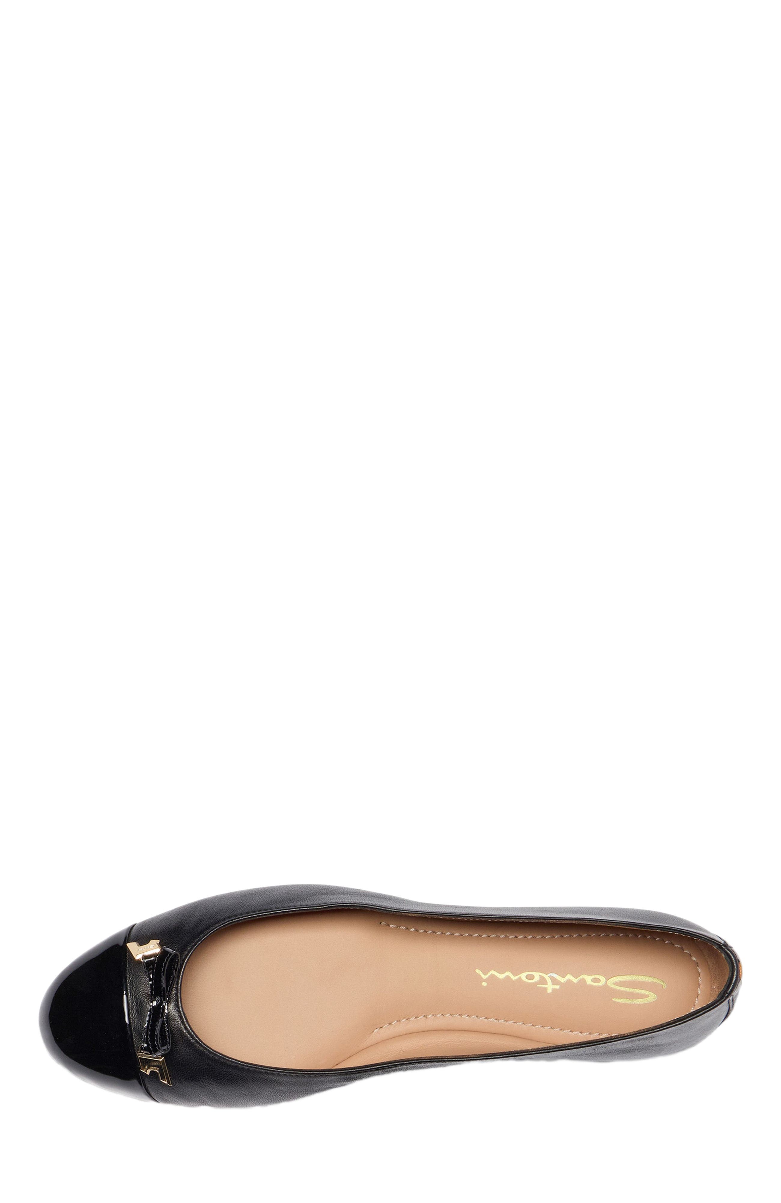 Santoni Women
s ballet flat, Alternate, color, Black