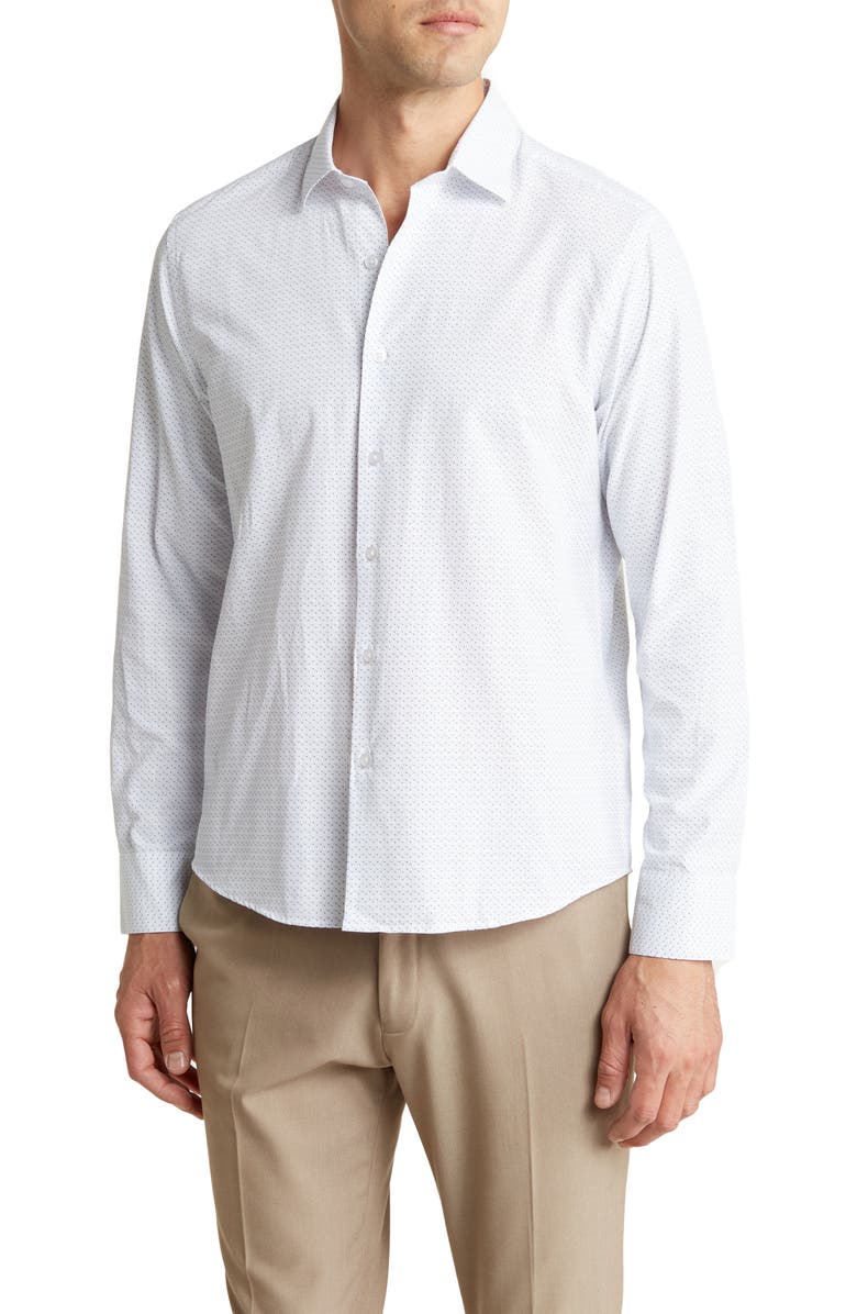 WESTZEROONE Cane Print Dress Shirt, Main, color, 