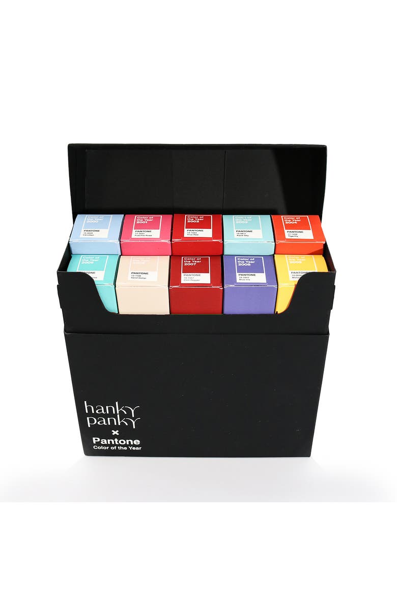 Hanky Panky x Pantone<sup>®</sup> Color of the Year 10-Pack Low Rise Thongs, Alternate, color, 