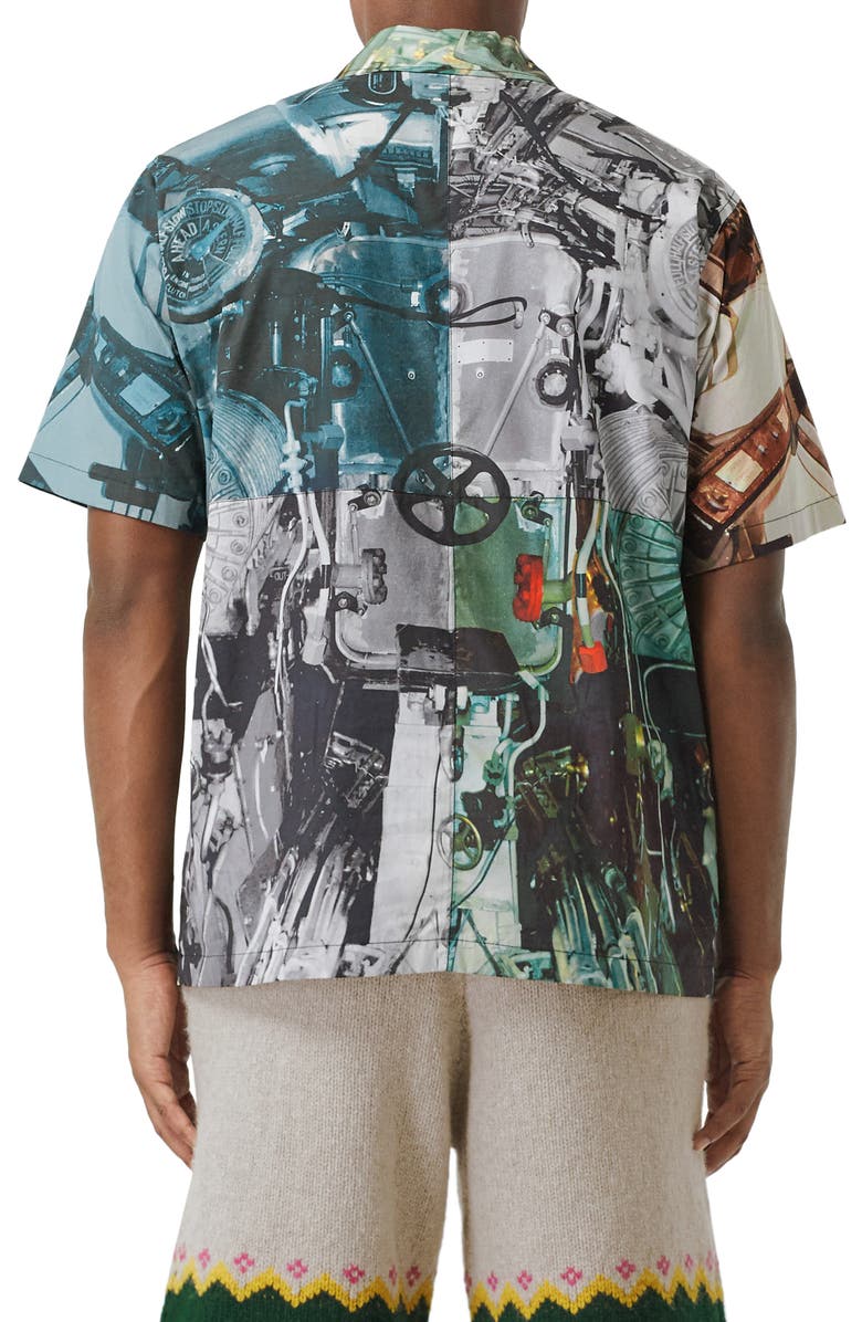 Burberry Hydeshirt Half Zip Popover Shirt, Alternate, color, 