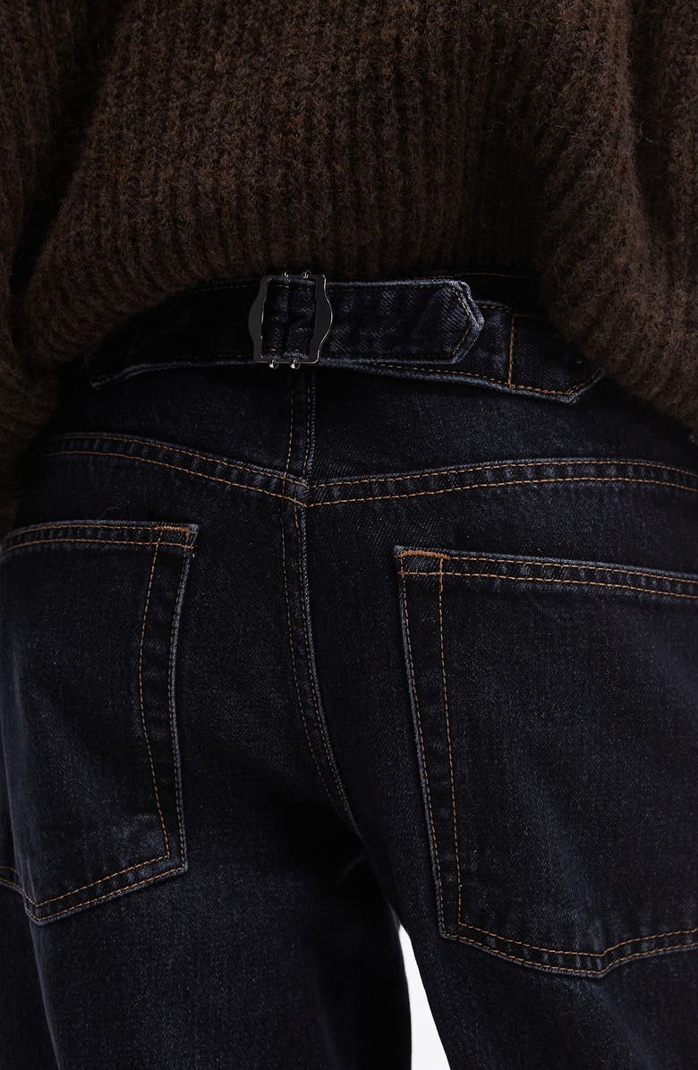 Topshop Cinch Back Low Rise Wide Leg Jeans, Alternate, color, 