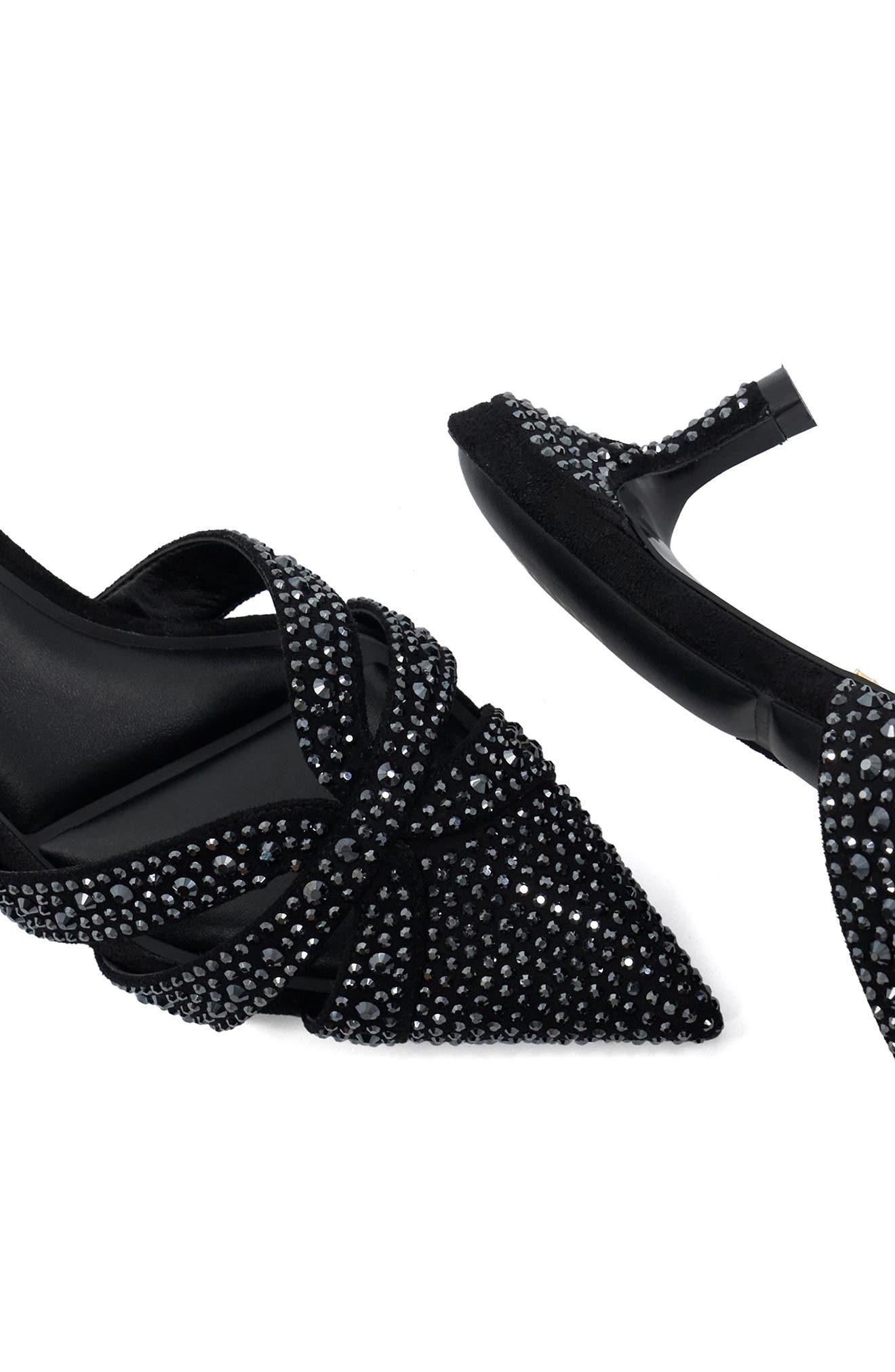 Dune London Calla Pointed Toe Kitten Heel Mule, Alternate, color, 