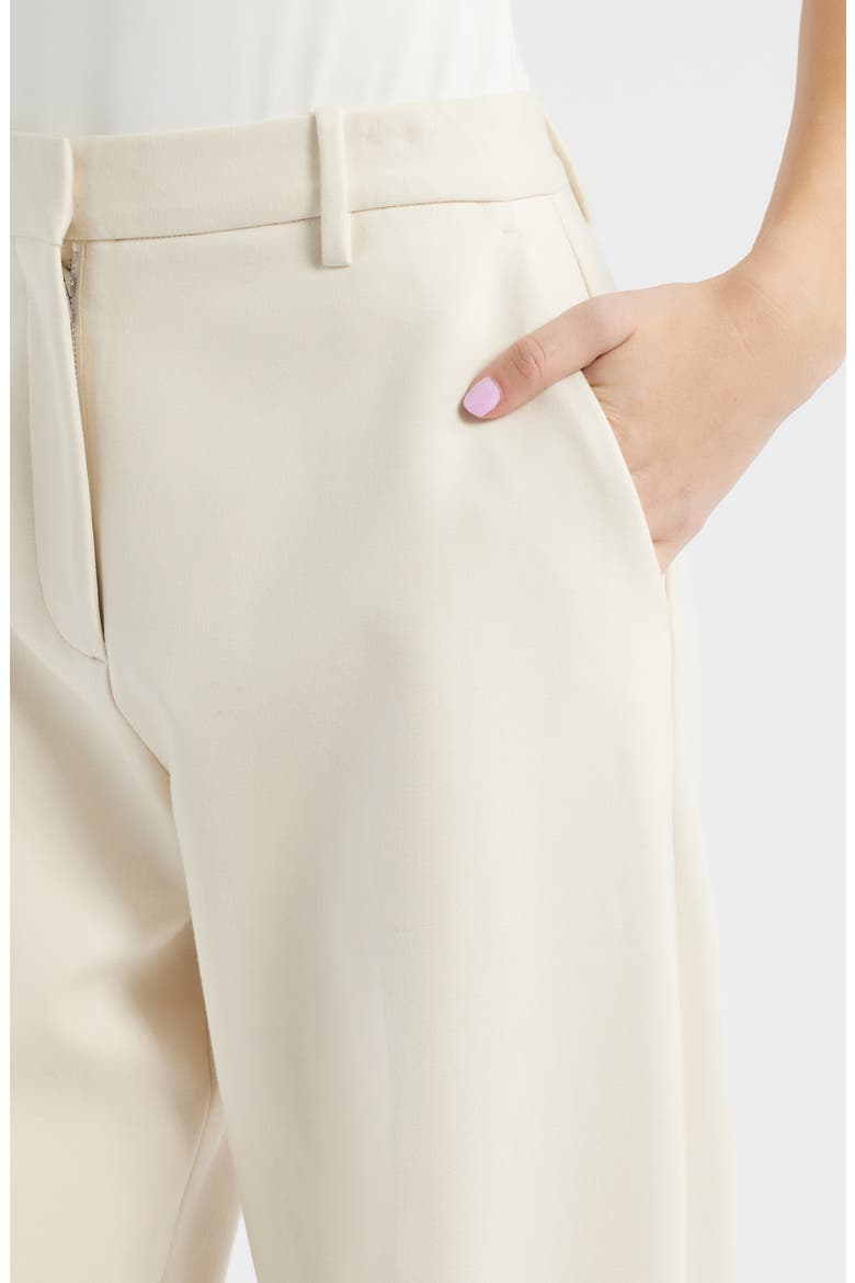 Vicky Ponte Knit Barrel Leg Pants, Alternate, color, IVORY