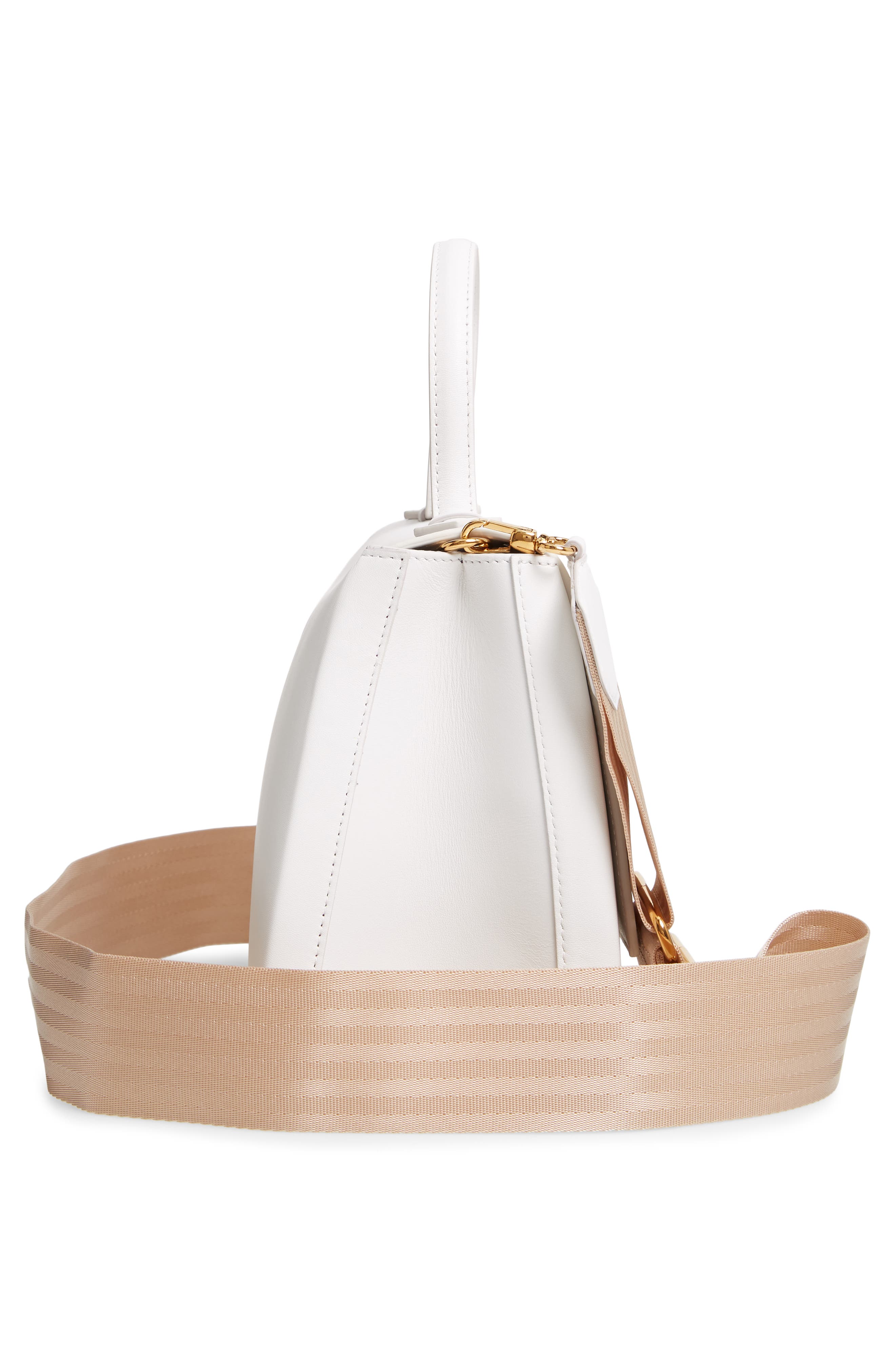 Harriet Leather Shoulder Bag, Alternate, color, WHITE