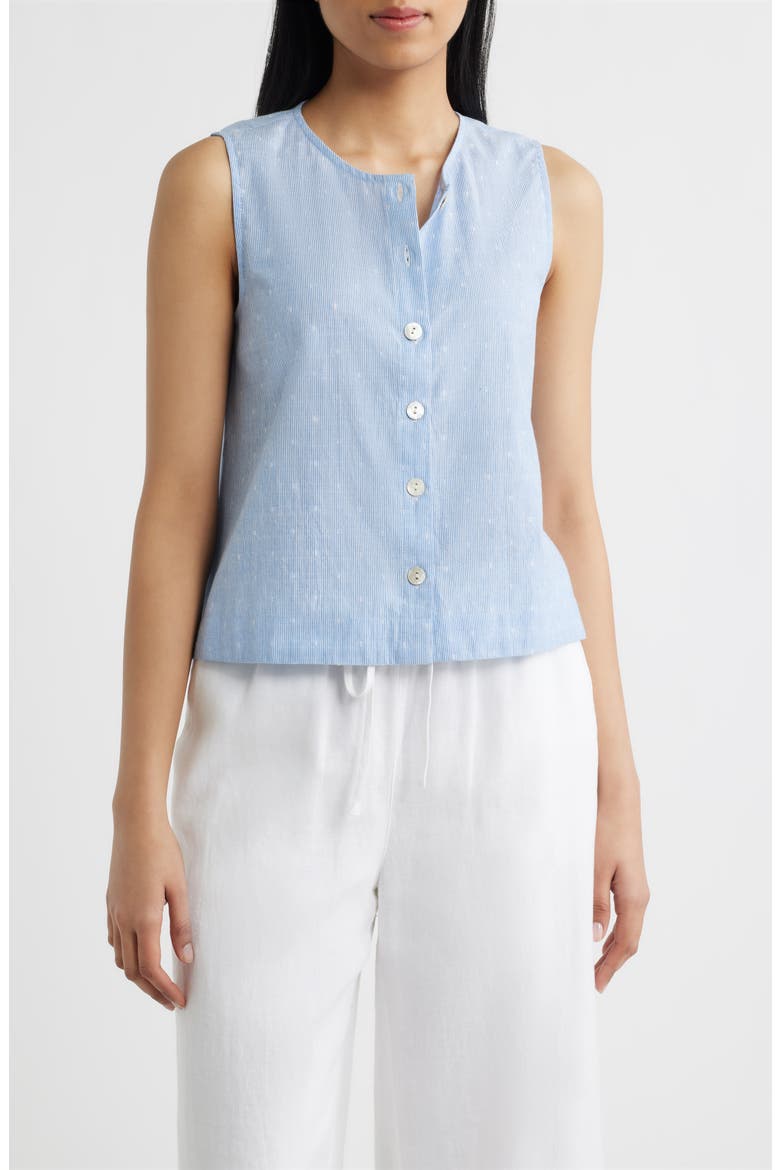 Clip Dot Button Front Top, Main, color, RIVIERA PINSTRIPE