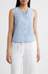 Cloth & Stone Clip Dot Button Front Top