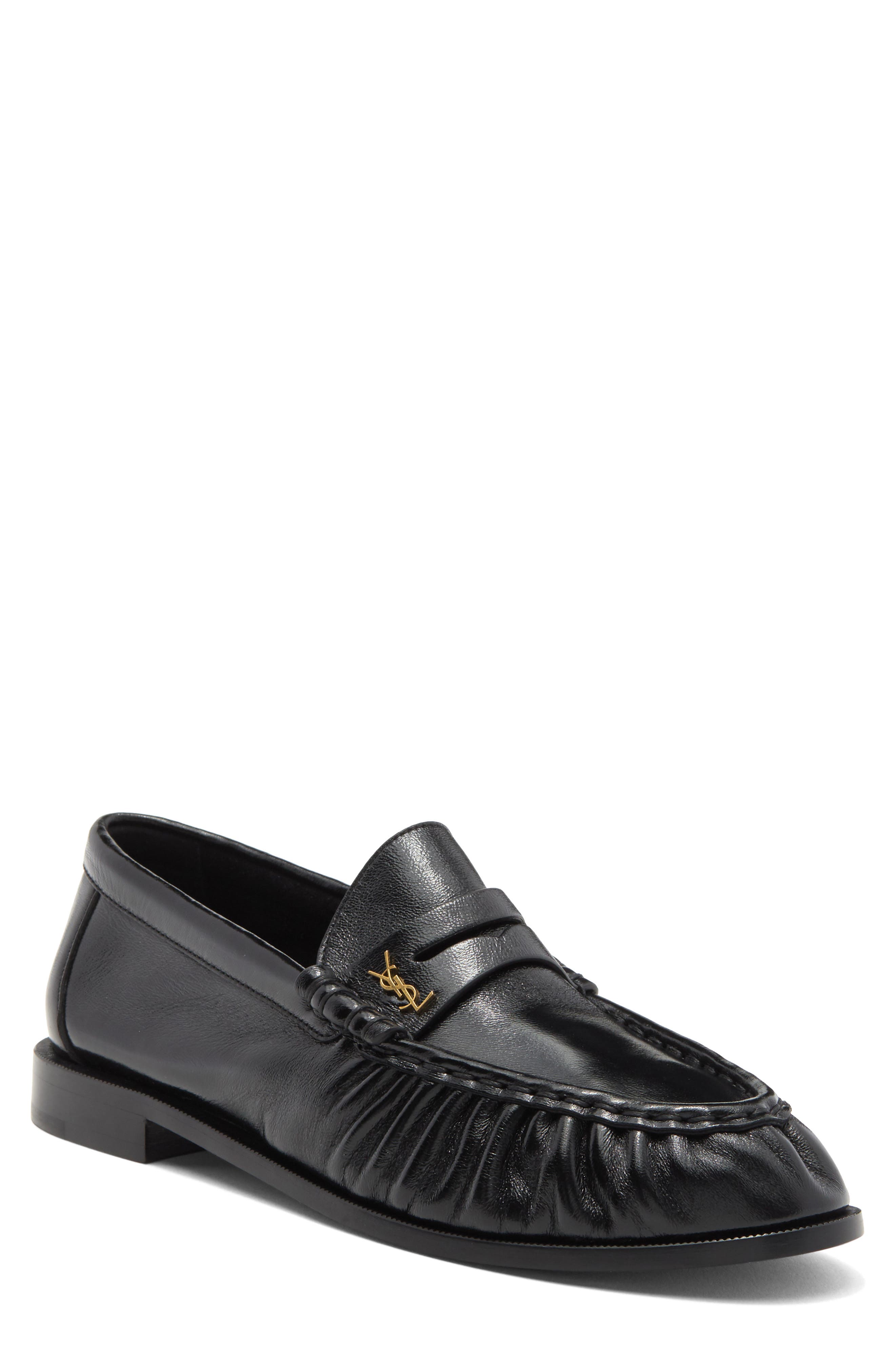Saint Laurent Penny Loafer, Main, color, Black