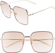 Gucci 60mm Gradient Square Sunglasses