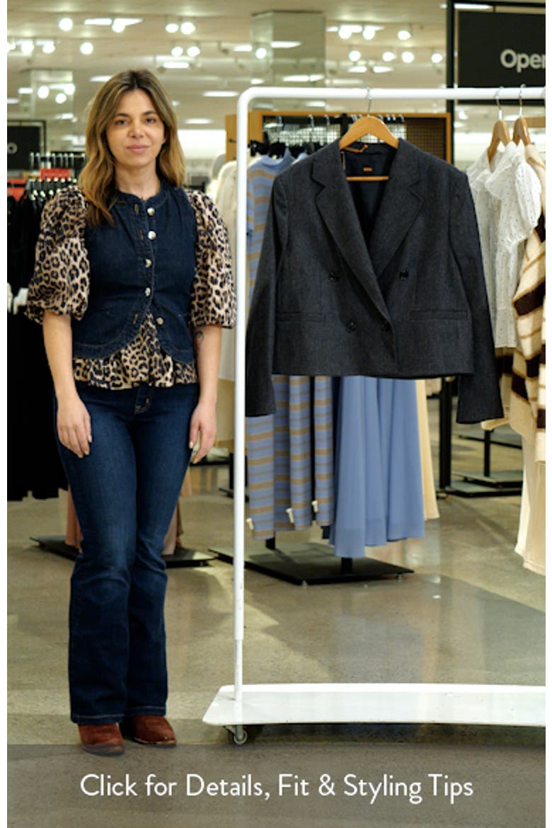 Jafleni Crop Stretch Flannel Jacket video