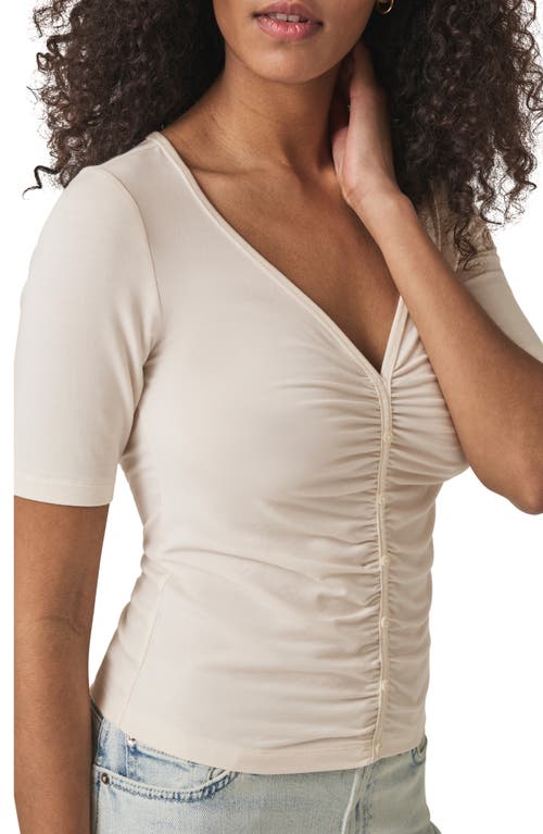 Splendid Yasmina Ruched T-shirt In White