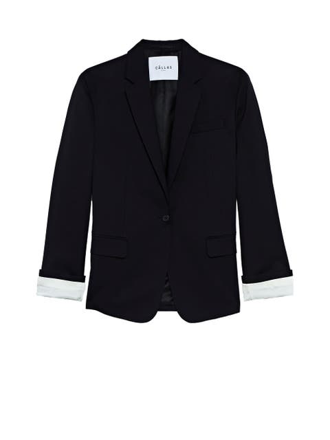Denis Oversized Blazer with Contrast Cuff Sleeve