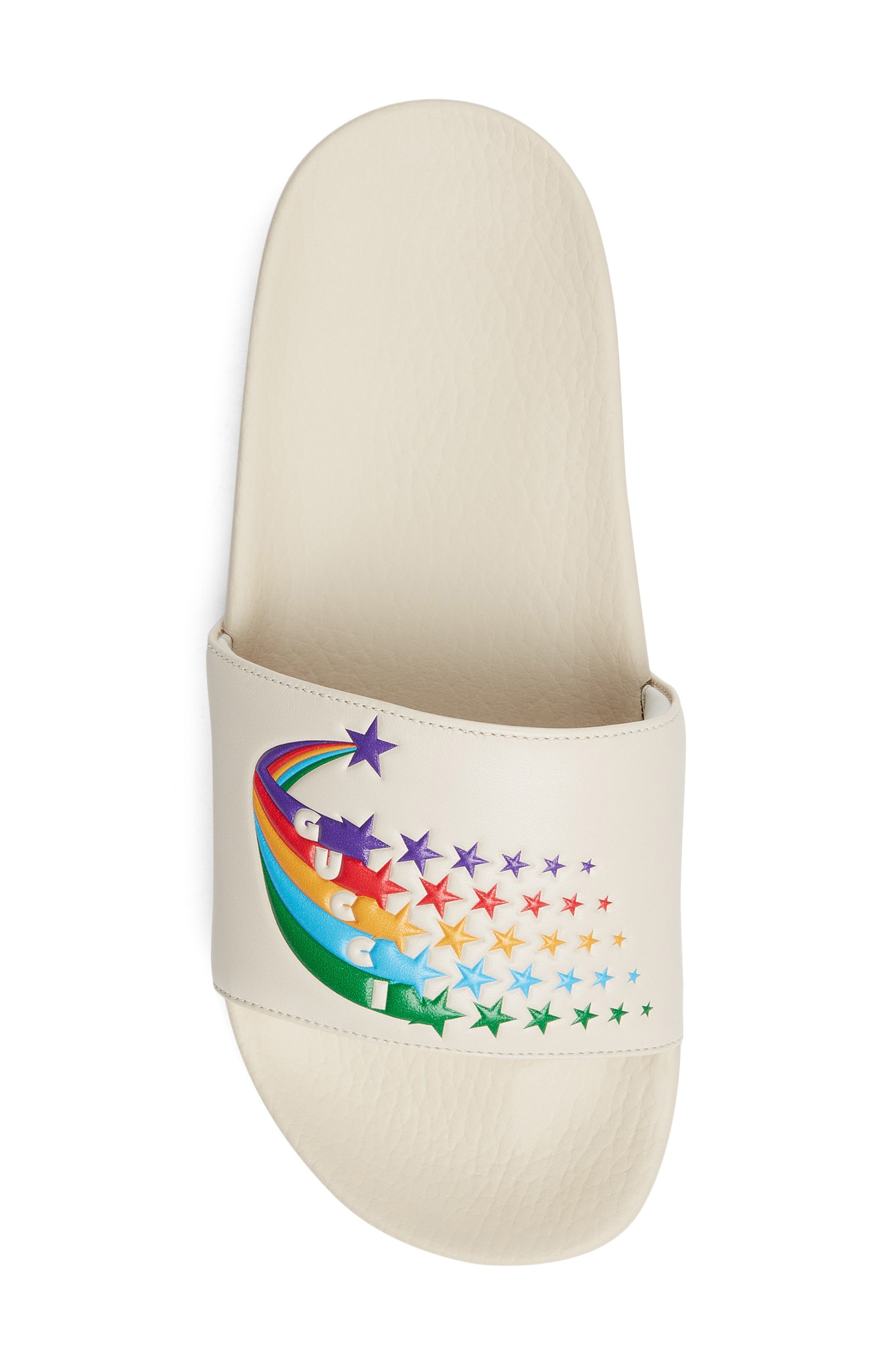 Gucci Pursuit Logo Slide Sandal, Alternate, color, 