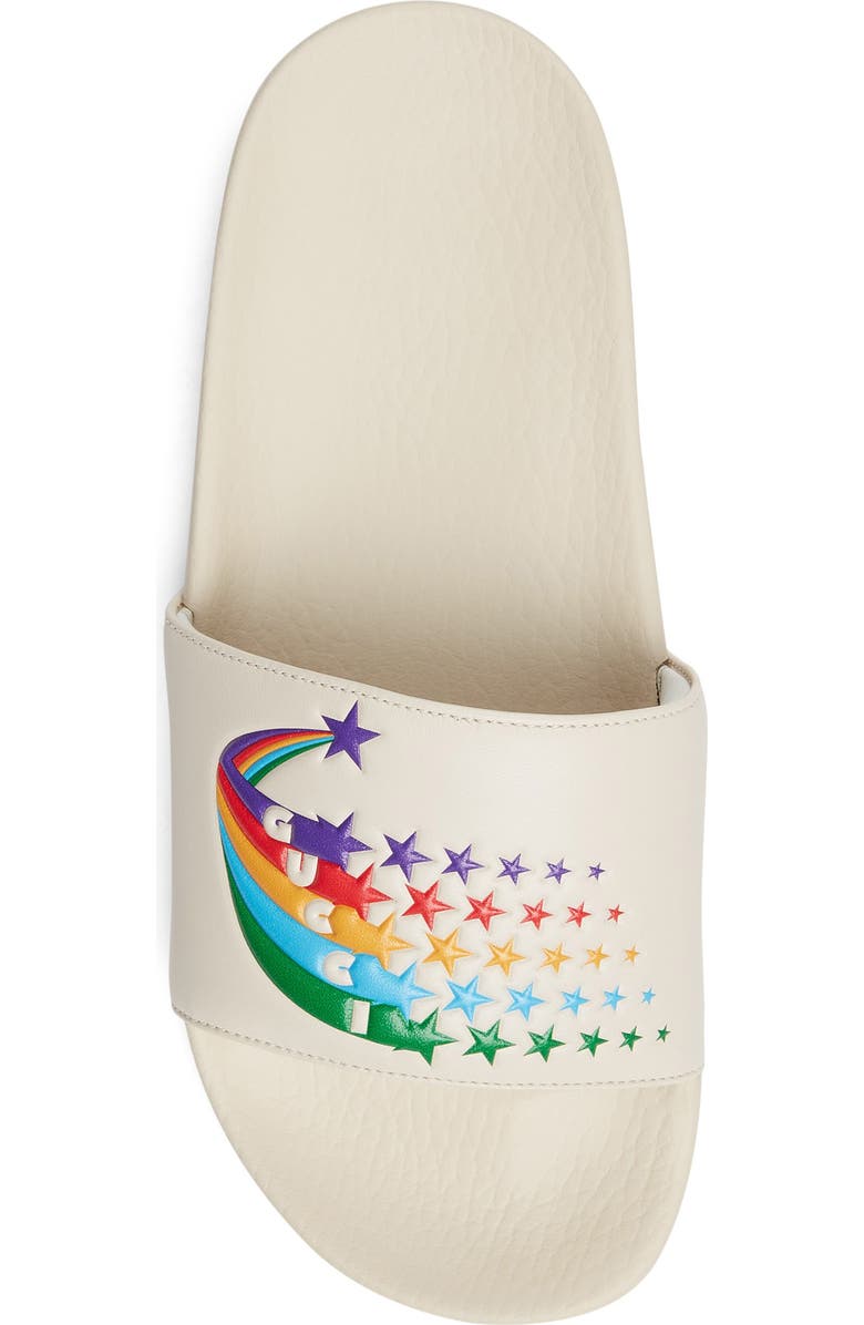 Gucci Pursuit Logo Slide Sandal, Alternate, color,