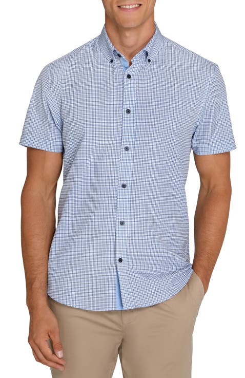 Slim Fit Warren Plaid Performance Short Sleeve Shirt