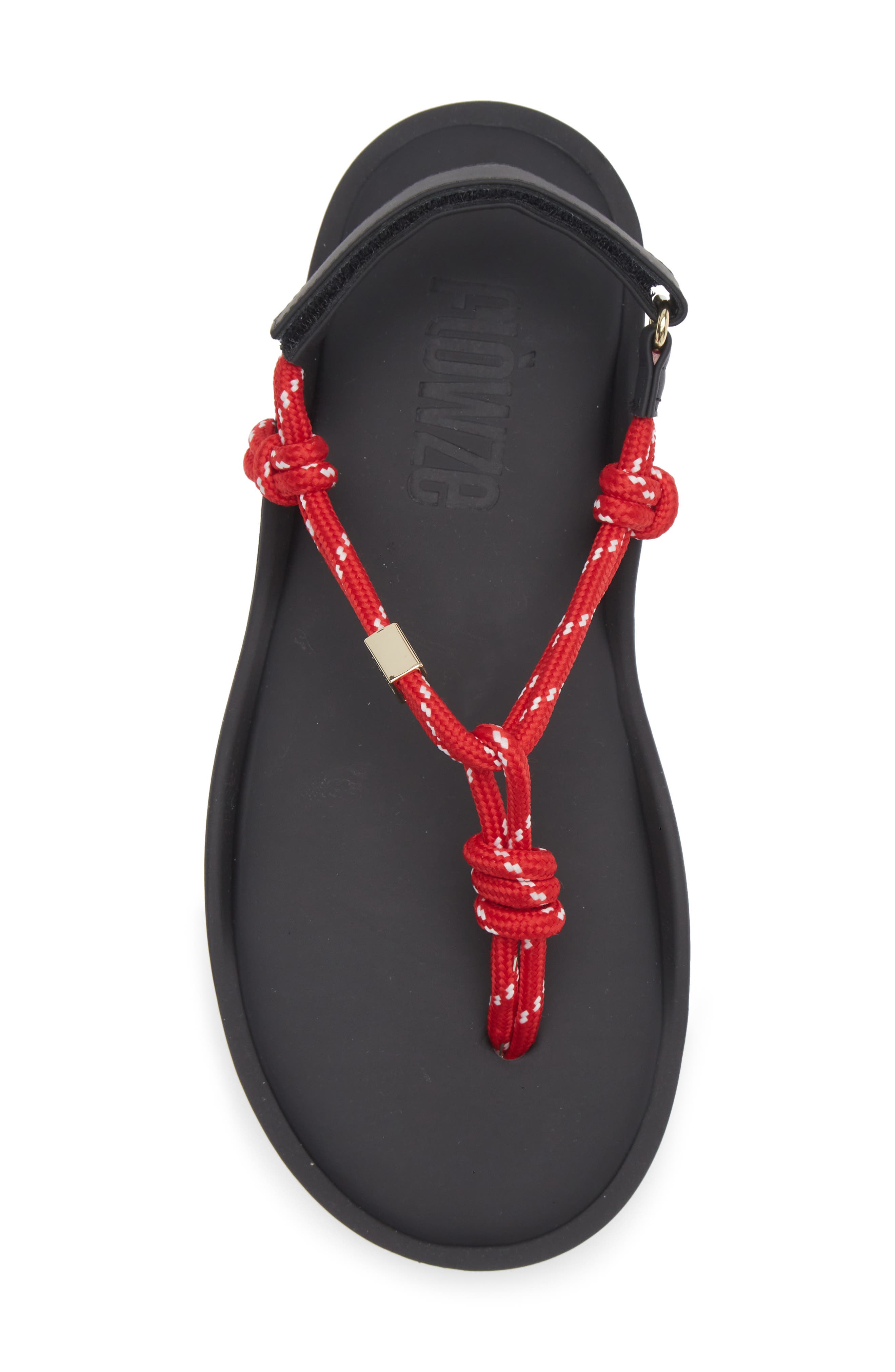 Cord Water Repellent Slingback Thong Sandal, Alternate, color, RED
