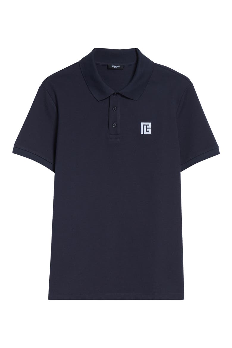 Embroidered Logo Cotton Polo, Alternate, color, SIV NAVY/ WHITE