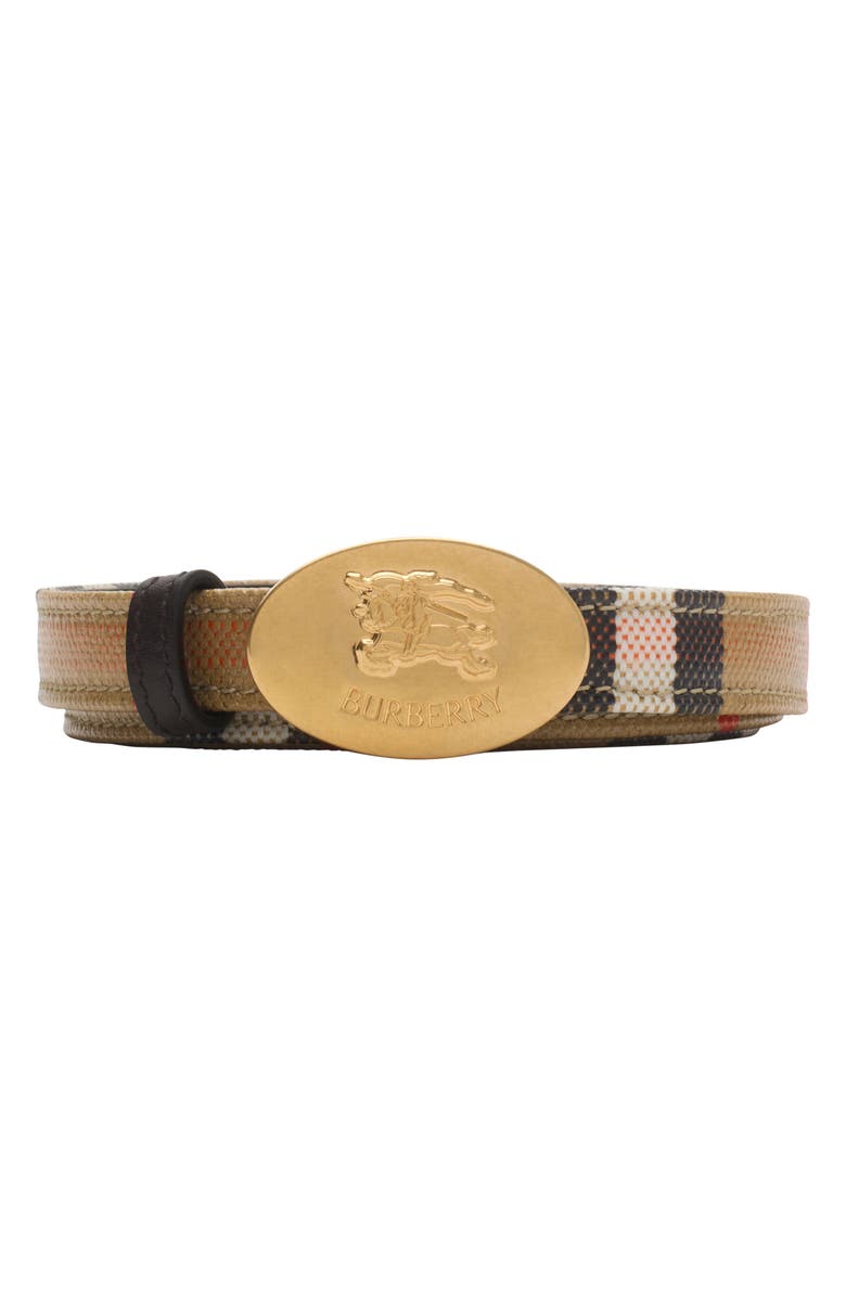 Burberry Knight Stamp Reversible Belt, Main, color, 