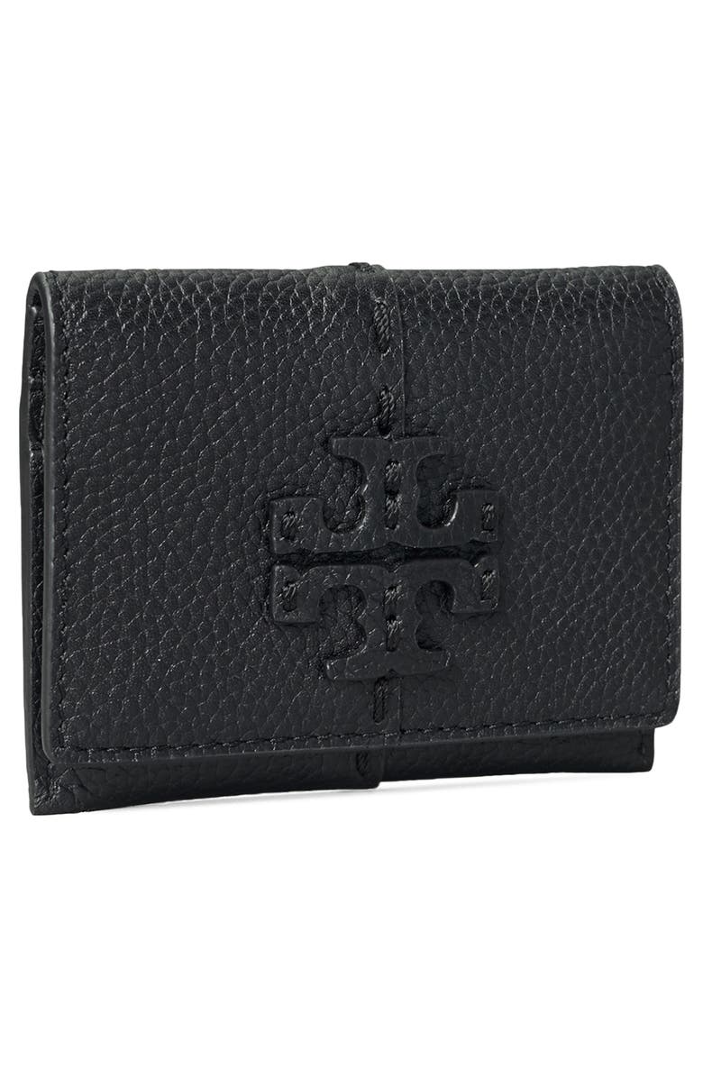 Tory Burch McGraw Leather Flap Card Case, Alternate, color, 