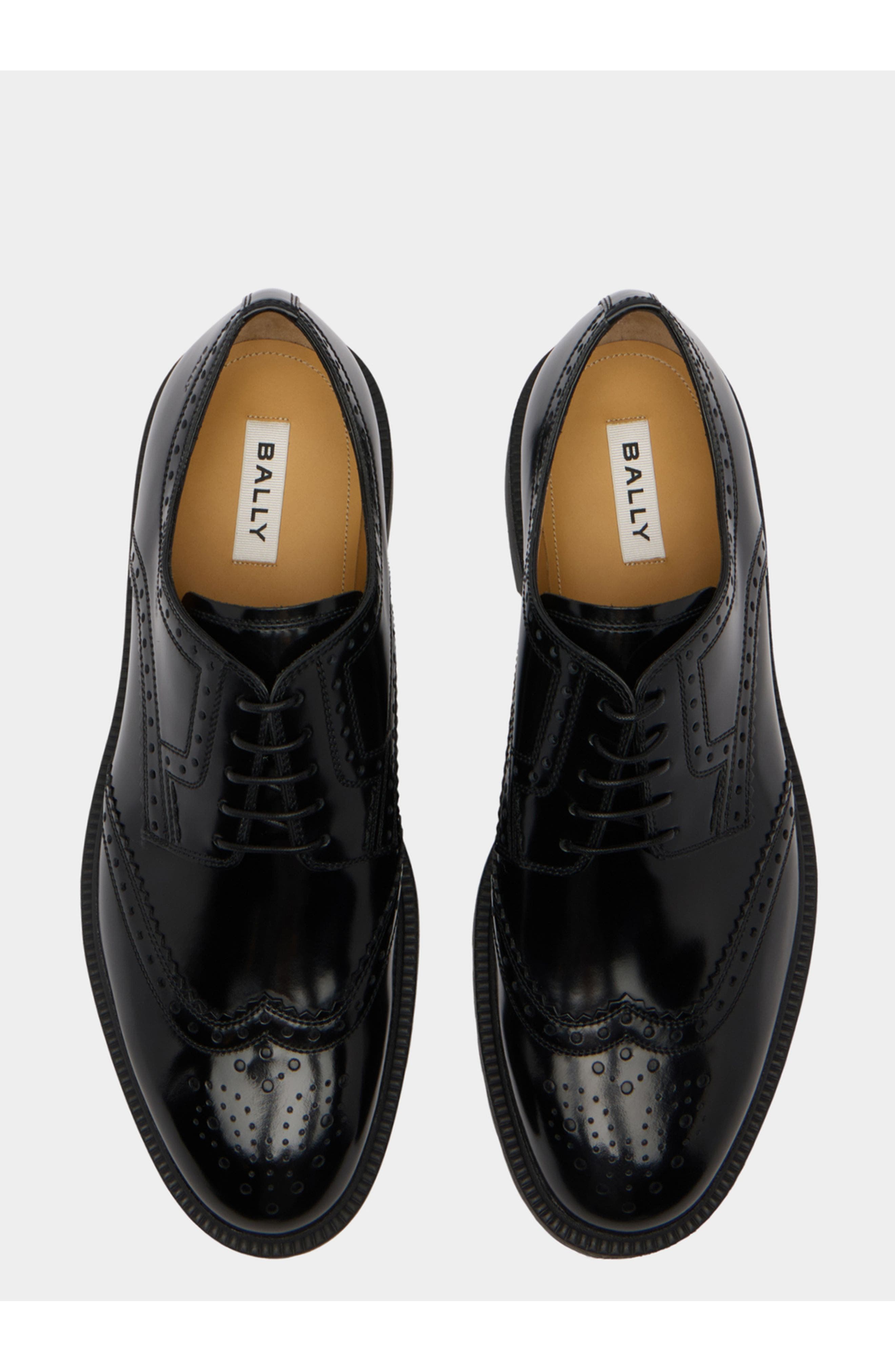 Bally Eduard Derby in Leather, Alternate, color, Black