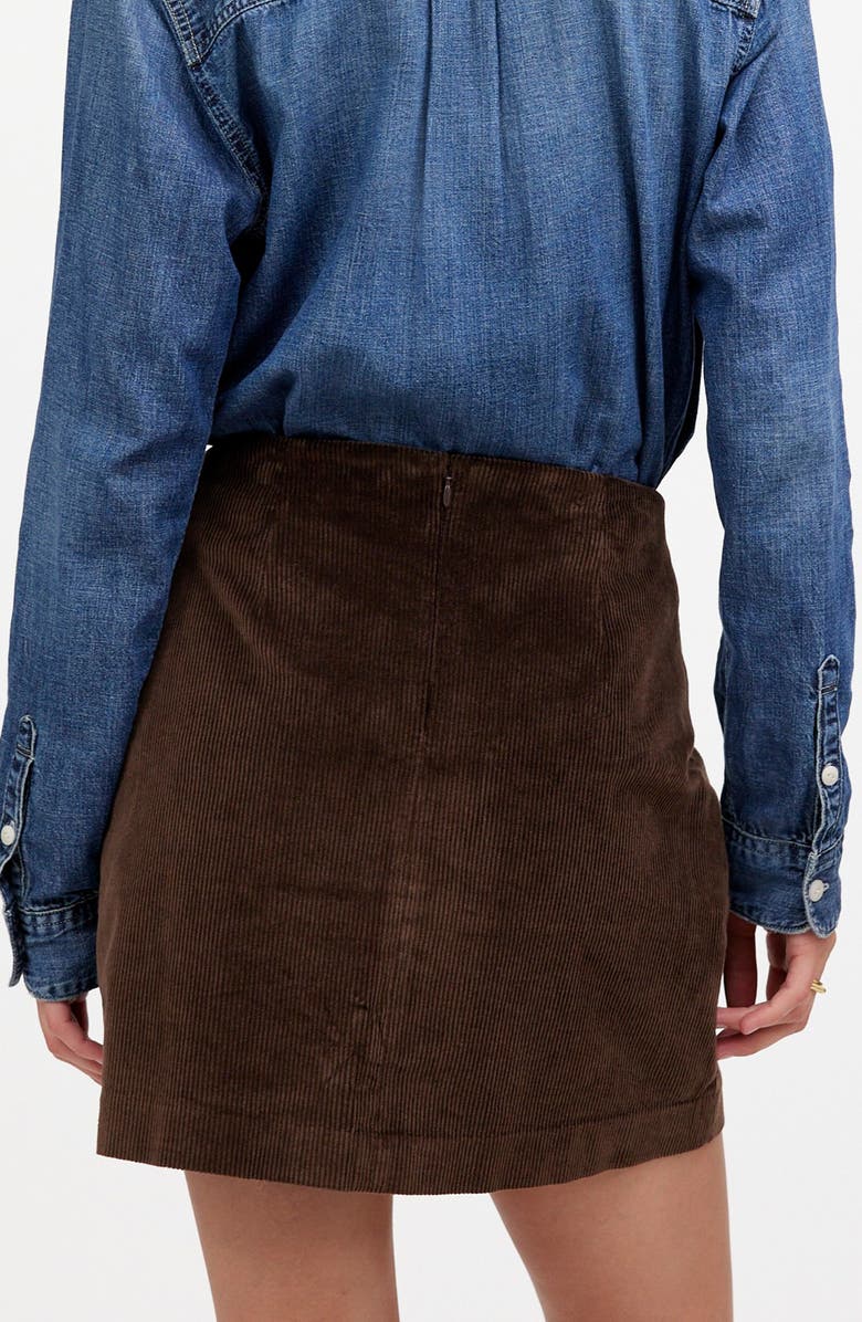 Madewell Corduroy Miniskirt, Alternate, color, Dark Carob