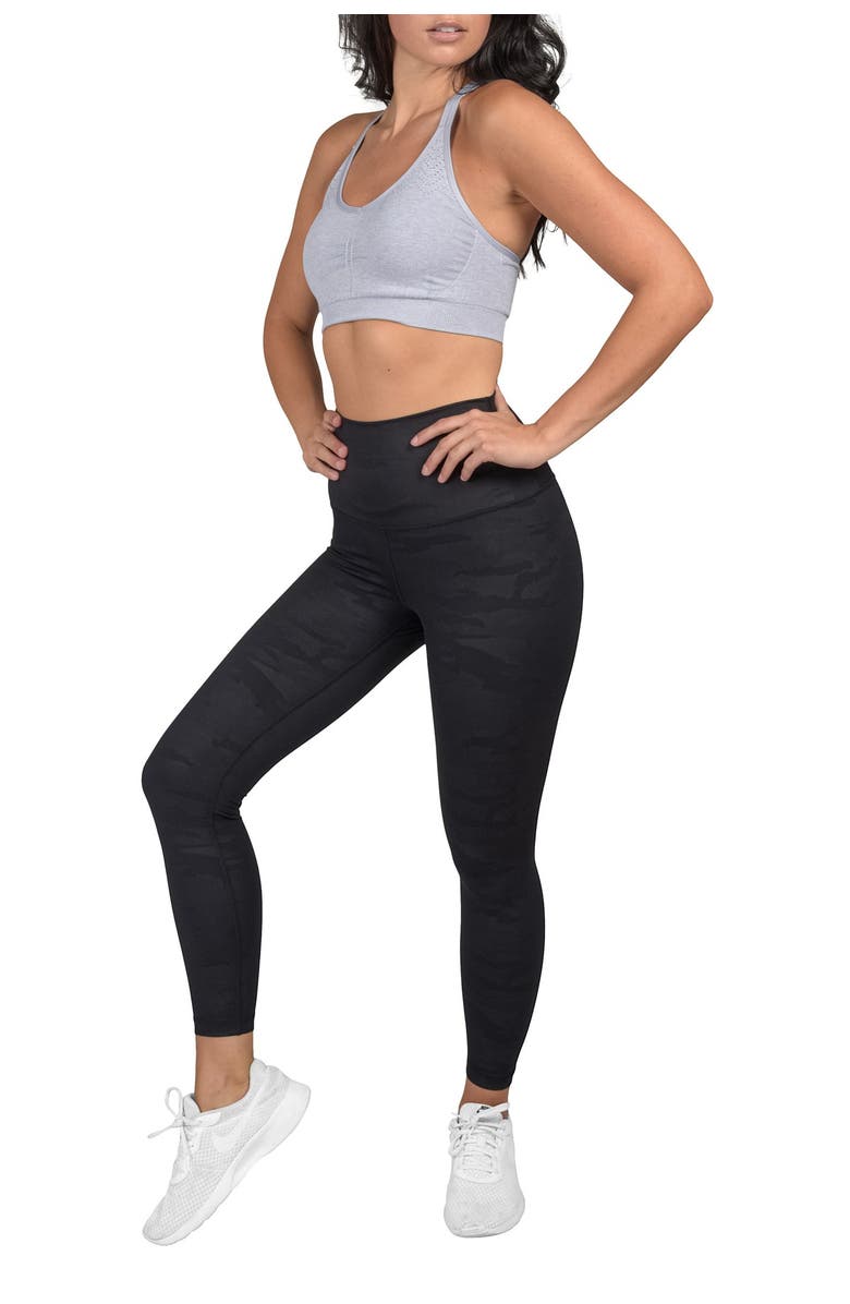 90 DEGREE BY REFLEX Lux Camo Super High Waist Ankle Leggings, Alternate, color,