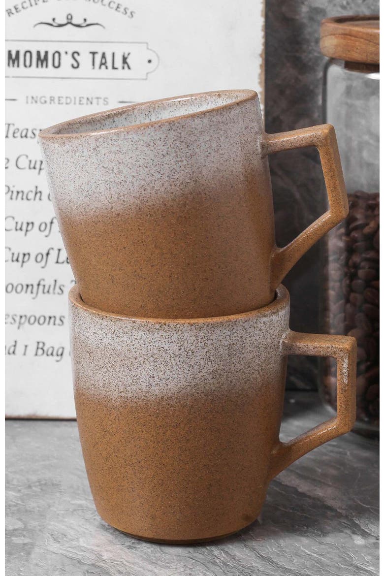 Vince Stoneware 4-Piece Mug Set, Alternate, color, Brown
