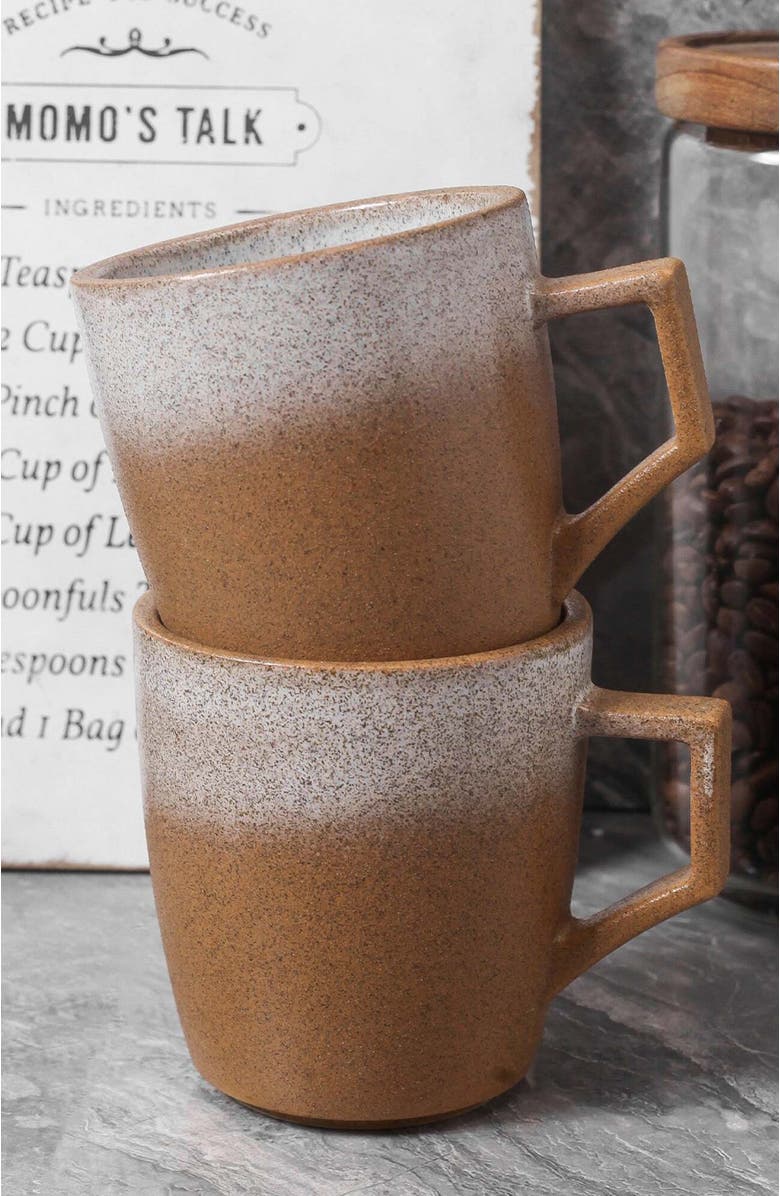 Stone Lain Vince Stoneware 4-Piece Mug Set, Alternate, color, Brown